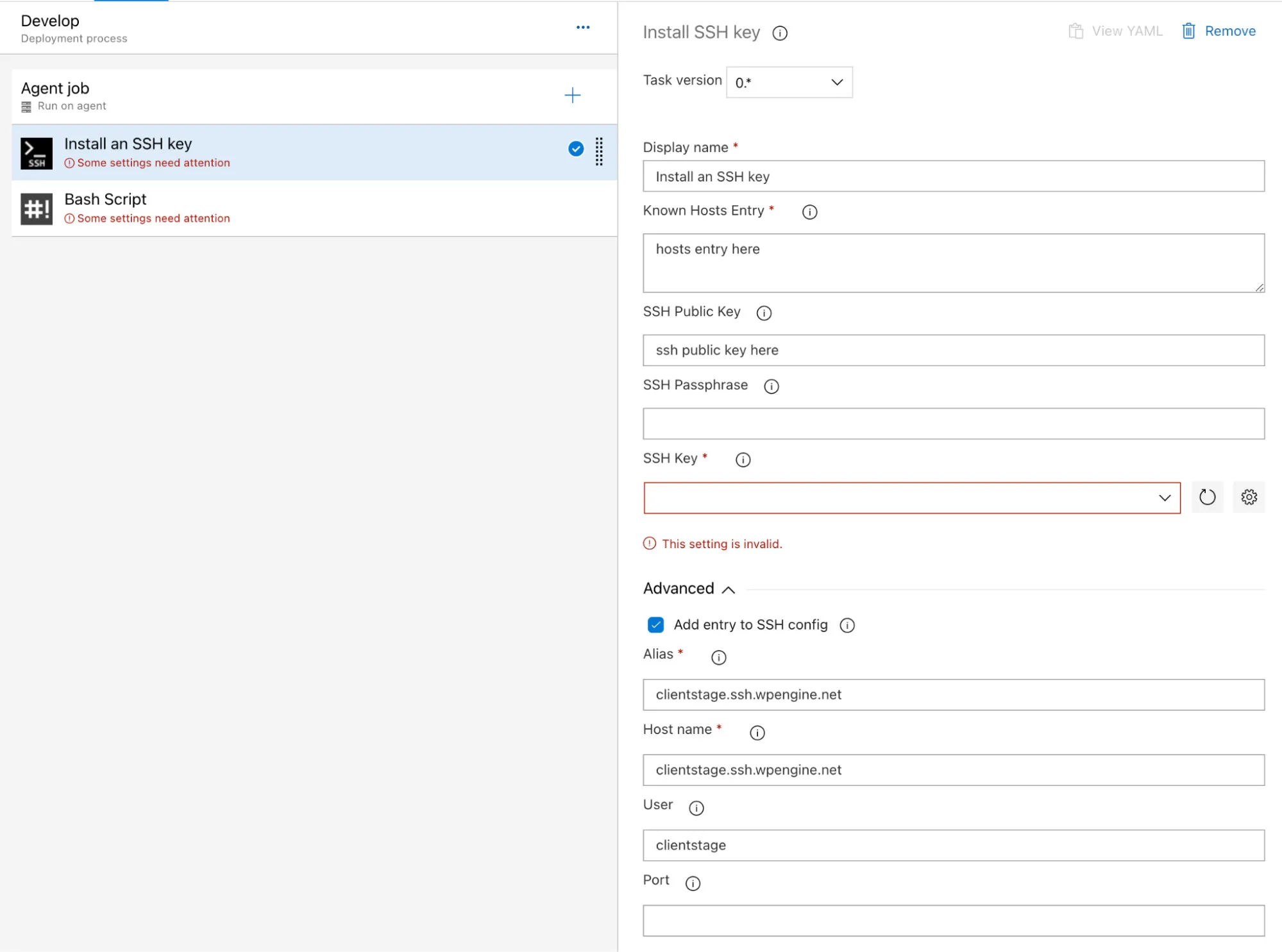 Configure SSH